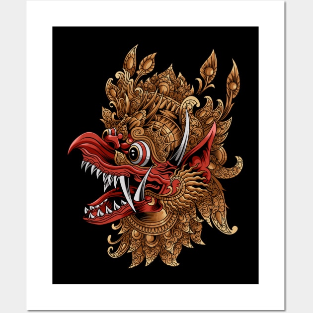 Jatayu Balinese Mask Wall Art by Marciano Graphic